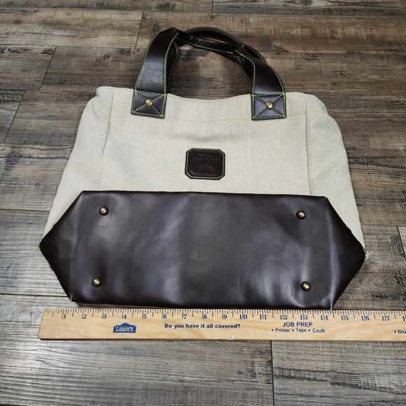 Canvas Patron tote bag lime green interior - Picture 8 of 10